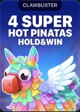 Carátula de 4 Super Hot Pinatas Hold & Win, una piñata con alas