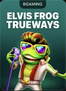 Carátula de Elvis Frog TRUEWAYS, una rana cantante con micrófono